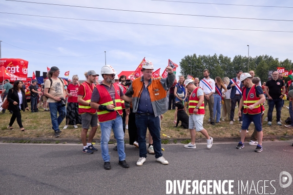 Manifestation des salaries Arcelor Mittal Dunkerque