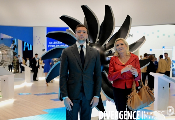 Marine Le Pen et Jordan Bardella au Salon international de l’aéronautique et de l’espace du Bourget