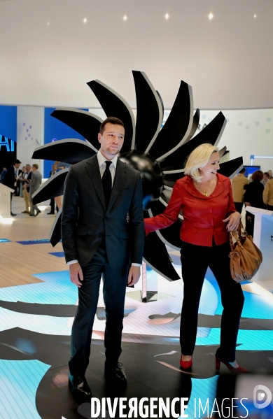 Marine Le Pen et Jordan Bardella au Salon international de l’aéronautique et de l’espace du Bourget