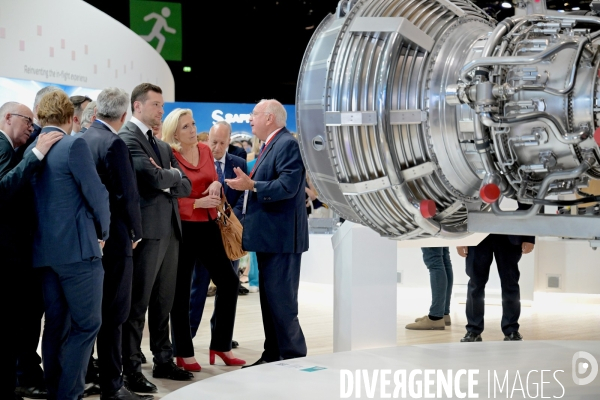 Marine Le Pen et Jordan Bardella au Salon international de l’aéronautique et de l’espace du Bourget