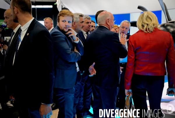 Marine Le Pen et Jordan Bardella au Salon international de l’aéronautique et de l’espace du Bourget