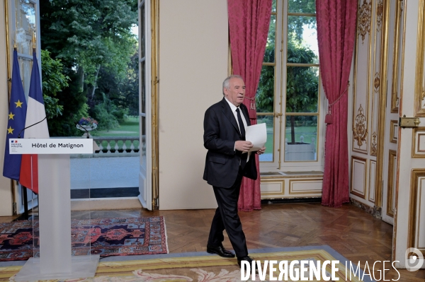 Prise de parole de françois bayrou au lendemain de l échec du conclave sur les retraites