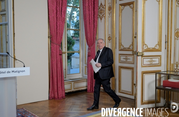 Prise de parole de françois bayrou au lendemain de l échec du conclave sur les retraites