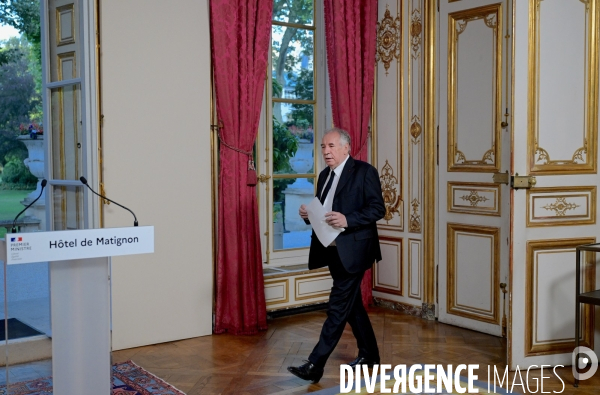 Prise de parole de françois bayrou au lendemain de l échec du conclave sur les retraites