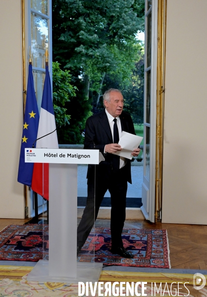 Prise de parole de françois bayrou au lendemain de l échec du conclave sur les retraites