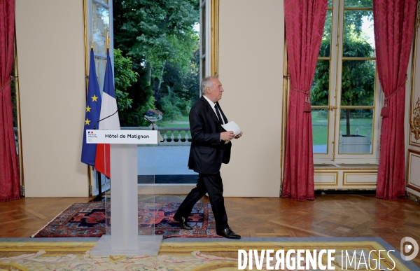 Prise de parole de françois bayrou au lendemain de l échec du conclave sur les retraites