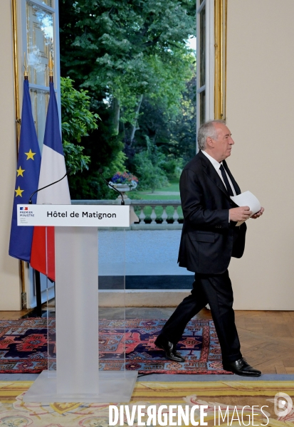 Prise de parole de françois bayrou au lendemain de l échec du conclave sur les retraites