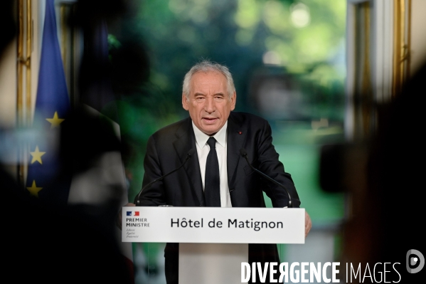 Prise de parole de françois bayrou au lendemain de l échec du conclave sur les retraites