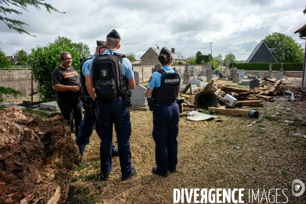 Le clocher de l’église de Valailles arraché par l’orage