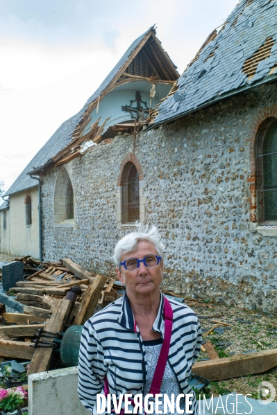 Le clocher de l’église de Valailles arraché par l’orage