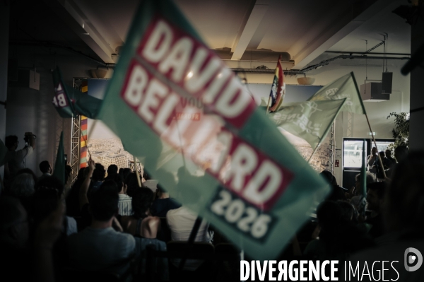 Meeting de David Belliard, candidat à la Mairie de Paris