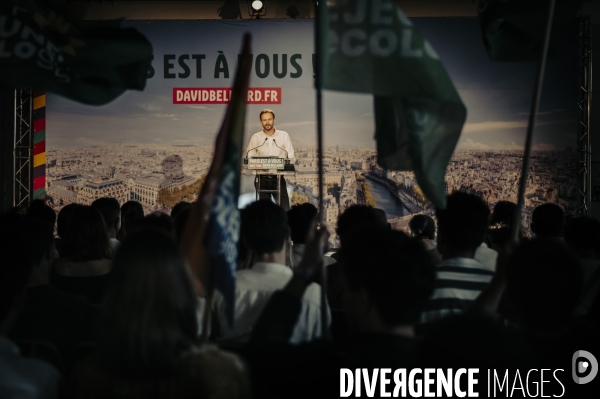 Meeting de David Belliard, candidat à la Mairie de Paris