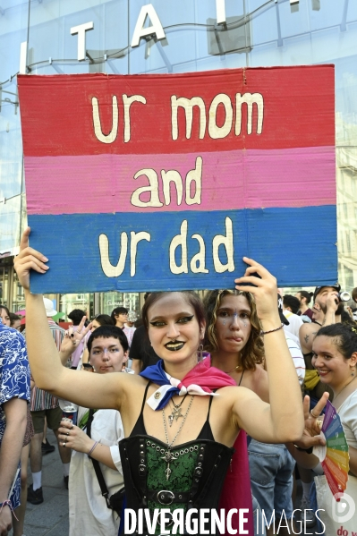 Marche des fiertés 2025. Gay Pride 2025, à Paris.