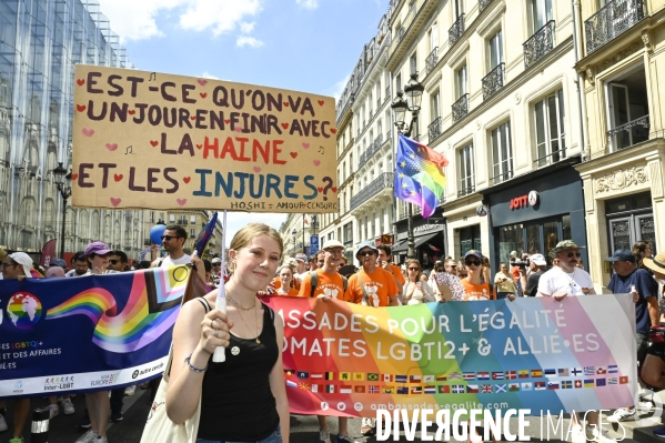 Marche des fiertés 2025. Gay Pride 2025, à Paris.