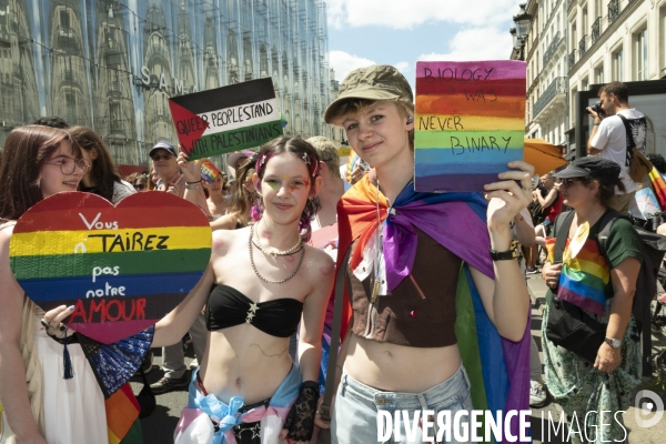 Marche des fiertés 2025. Gay Pride 2025, à Paris.