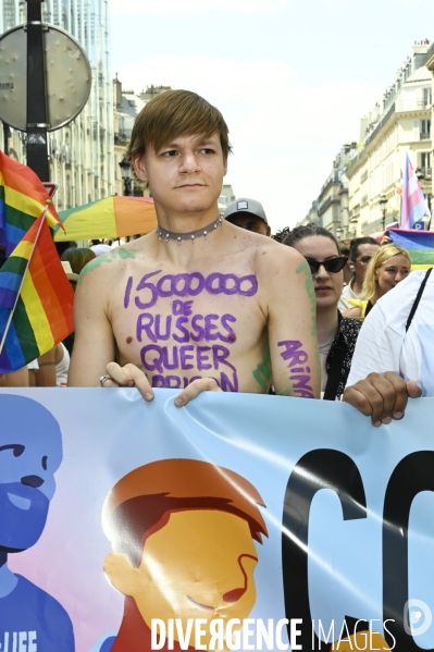 Marche des fiertés 2025. Gay Pride 2025, à Paris.