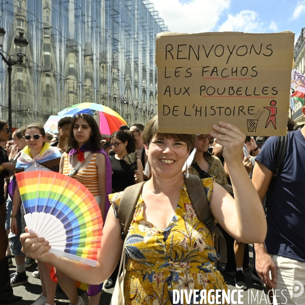 Marche des fiertés 2025. Gay Pride 2025, à Paris.