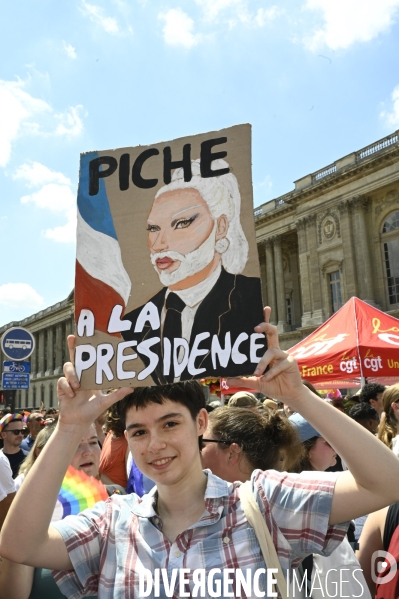 Marche des fiertés 2025. Gay Pride 2025, à Paris.
