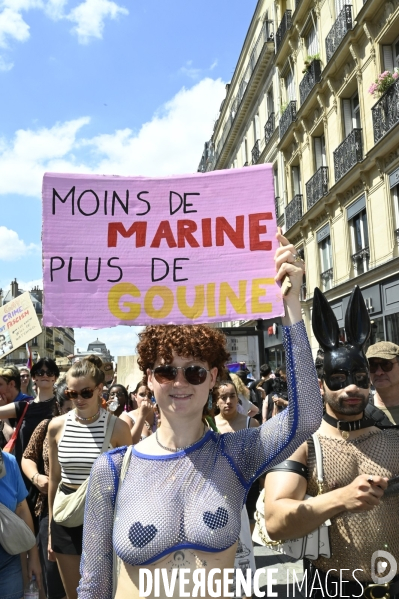 Marche des fiertés 2025. Gay Pride 2025, à Paris.