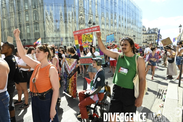 Marche des fiertés 2025. Gay Pride 2025, à Paris.