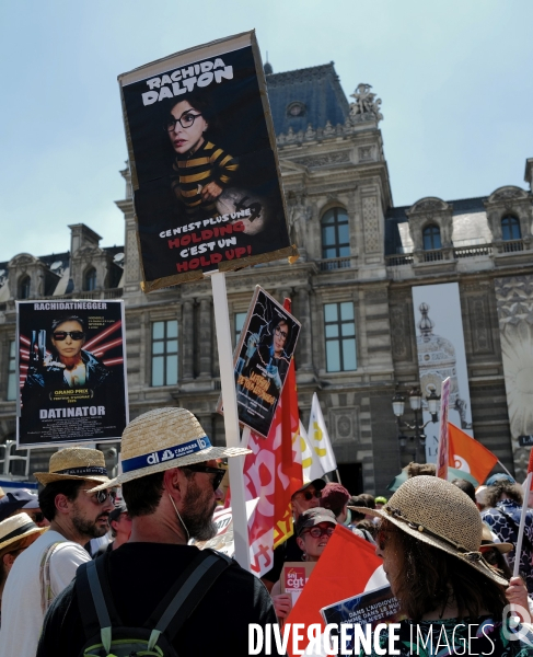 Manifestation contre la reforme de l’audiovisuel public