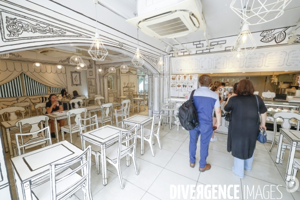 2d cafe, la bande-dessinee en decor a tokyo