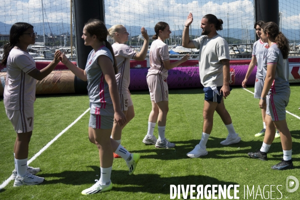 Genève. Euro Féminin de Football 2025. Sensibilisation au foot féminin
