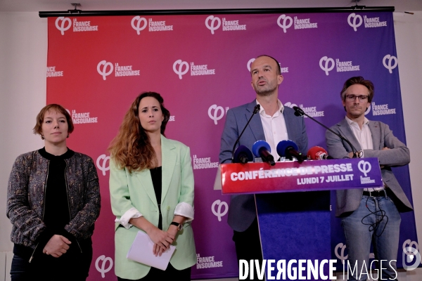 Conference de presse de la France Insoumise