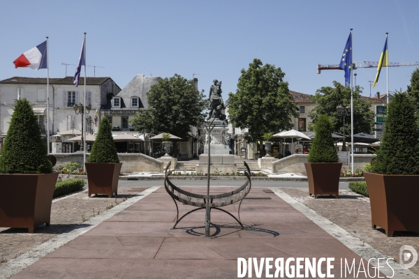 Ville de Cognac et ses vignes