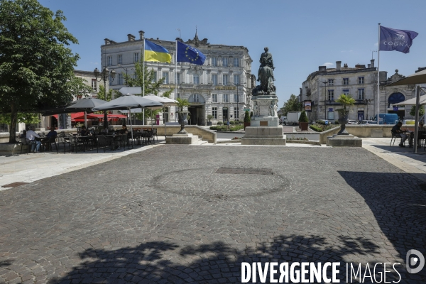 Ville de Cognac et ses vignes