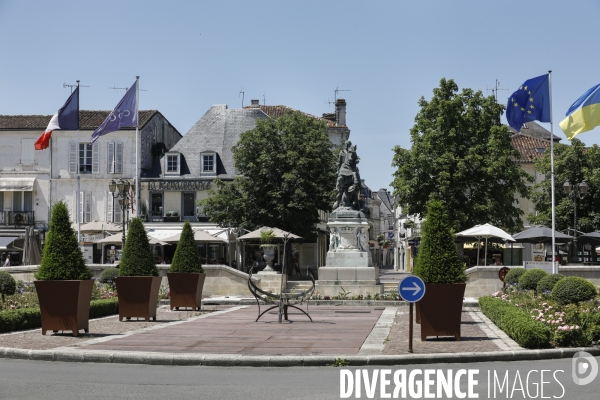 Ville de Cognac et ses vignes