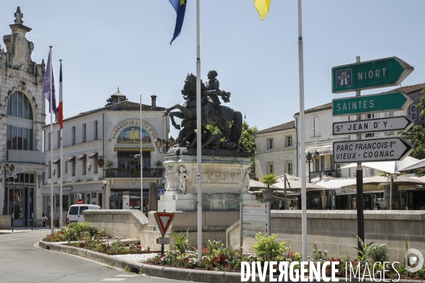 Ville de Cognac et ses vignes