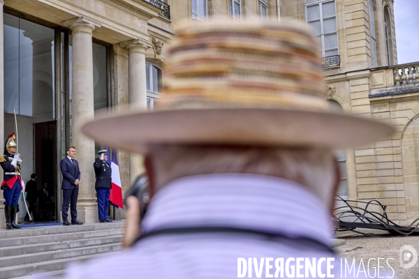 Emmanuel Macron , PR reçoit Jotham NAPAT, Premier ministre de la République du Vanuatu