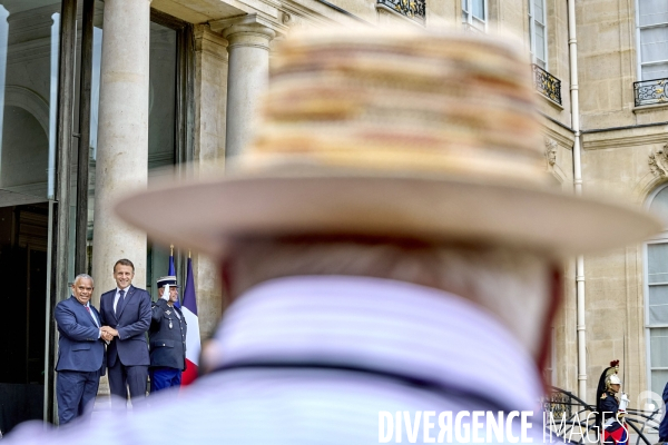 Emmanuel Macron , PR reçoit Jotham NAPAT, Premier ministre de la République du Vanuatu