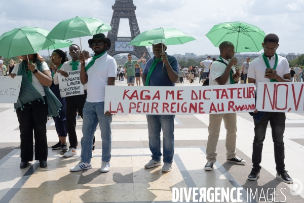 Manifestation Rwanda au Trocadero
