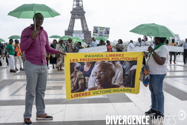 Manifestation Rwanda au Trocadero
