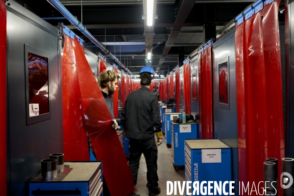 La Haute école de formation aux métiers de soudage HEFAïS à Cherbourg (Manche), le 29 octobre 2024. 