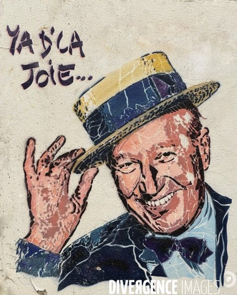 Maurice chevalier street art