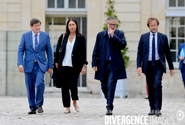 François Bayrou reçoit Olivier FAURE Boris VALLAUD Patrick KANNER