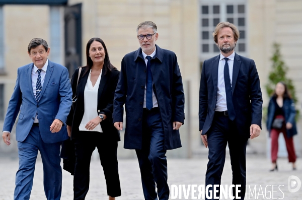 François Bayrou reçoit Olivier FAURE Boris VALLAUD Patrick KANNER