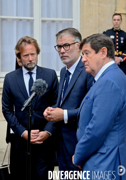 François Bayrou reçoit Olivier FAURE Boris VALLAUD Patrick KANNER