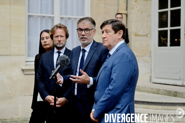 François Bayrou reçoit Olivier FAURE Boris VALLAUD Patrick KANNER