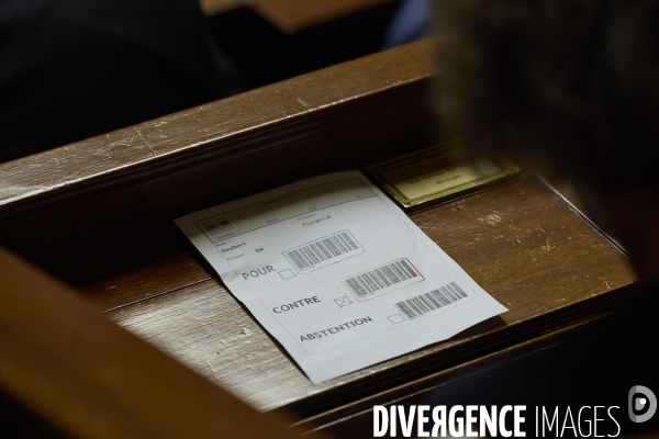 Vote de la motion de confiance Assemblee Nationale