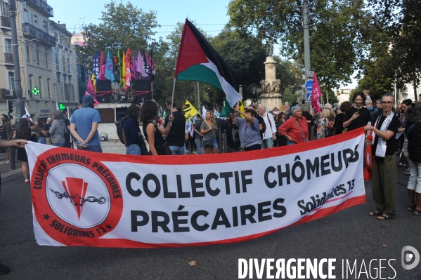 Manifestation  bloquons tout   a marseille