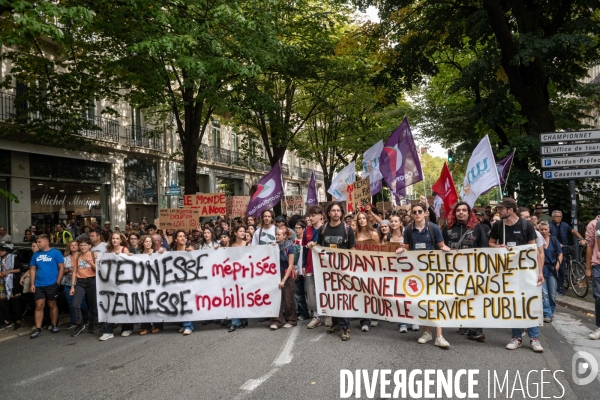 Bloquons Tout , manifestation du 10 septembre à Grenoble