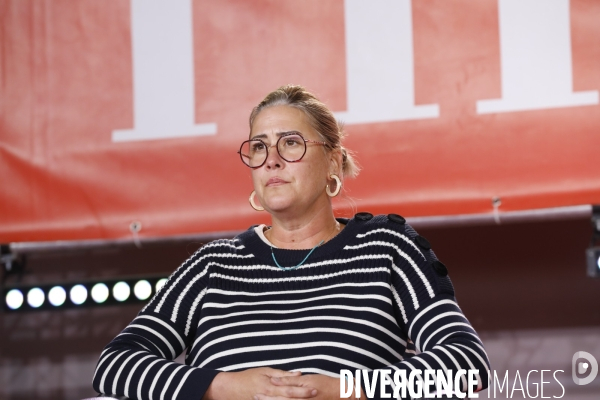Fte de l Humanit avec Caroline Darian, fille de Gisle et Dominique Pelicot.