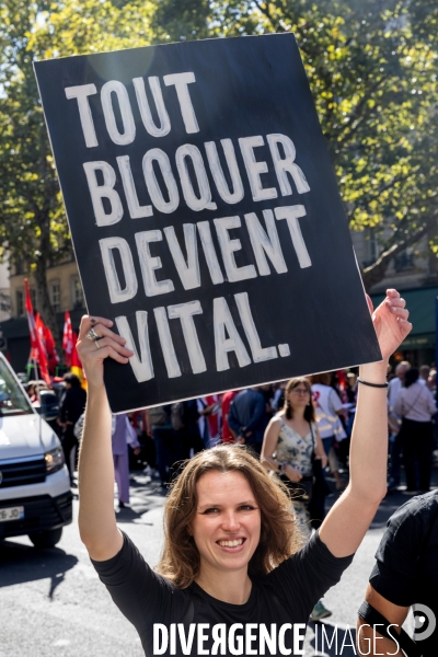 Manifestation du 18 septembre contre le gouvernement Lecornu suite à l appel de l intersyndicale