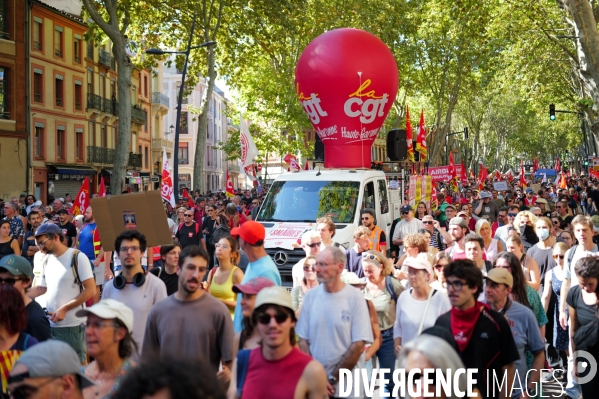 Manifestation mobilisation intersyndicale à Toulouse