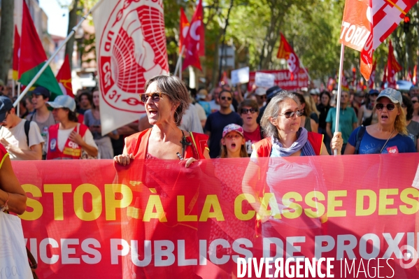 Manifestation mobilisation intersyndicale à Toulouse