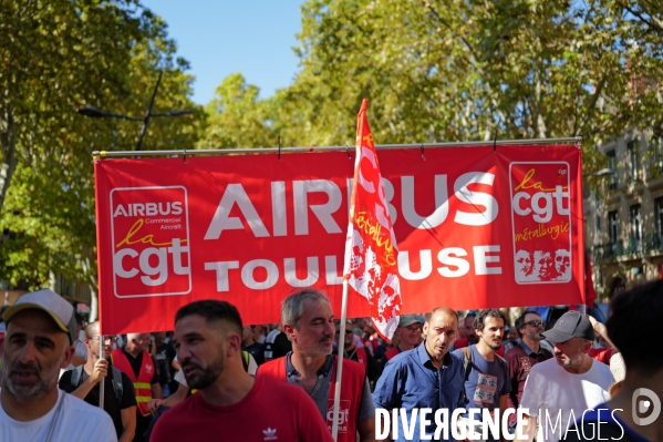 Manifestation mobilisation intersyndicale à Toulouse